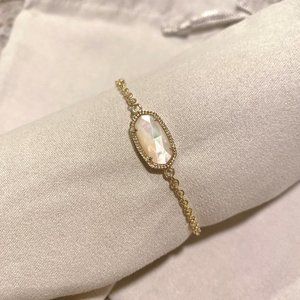New Kendra Scott Elaina Gold Ivory Pearl Bracelet